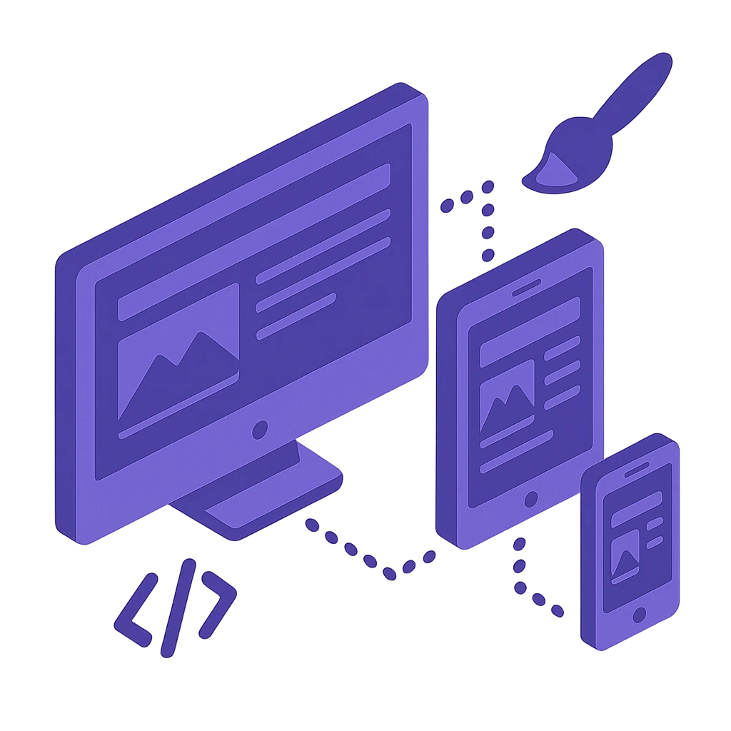 Mock-up of responsive custom website